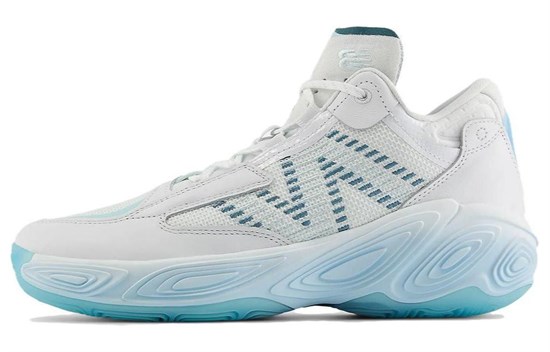 New Balance NB Fresh Foam Bb V2 Abrasion Resistant Mid Top Basketball Shoes Men's Ice Blue pz--4804709151721316660 - фото 602522