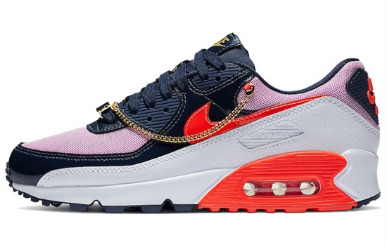 Nike Air Max 90 Cuban Link Obsidian Pink Women's CZ8099-100 - фото 629695