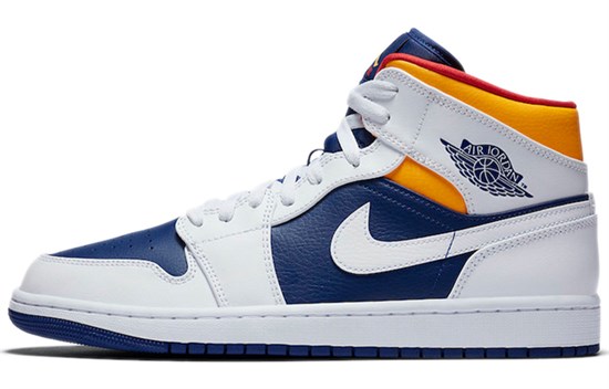 JORDAN 1 Mid Royal Blue Laser Orange 554724-131 - фото 486290
