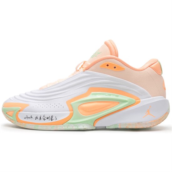 Jordan Luka 3 Cushioned Slip Resistant Low Top Basketball Shoes Men's Orange White FQ1285-101 - фото 492116