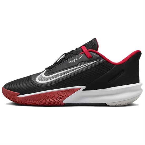 Nike Precision 7 Anti-Slip Wear-Resistant Low-Top Basketball Shoes Women's Black Red White FN0324-001 - фото 558154
