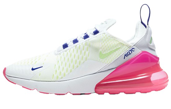 Nike Air Max 270 White Volt Pink Blast Indigo Women's DH0252-100 - фото 574374