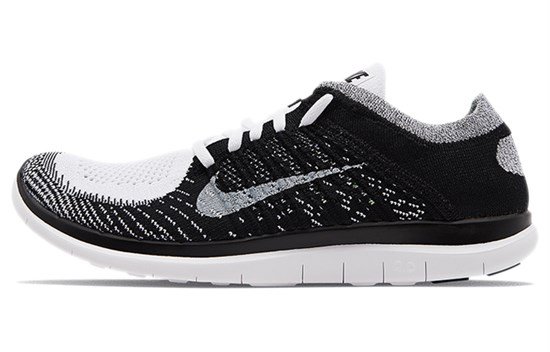 Nike Free 4.0 Flyknit White Black 631053-100 - фото 580187