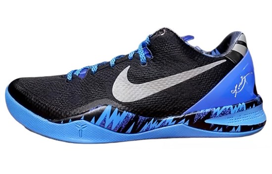 Nike Kobe 8 'Game Royal' Slip Resistant Low Top Basketball Shoes Men's Black Blue 613959-004 - фото 581490