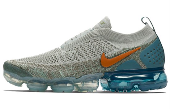 Nike Air VaporMax Moc 2 Light Silver Campfire Orange Celestial Teal Women's AJ6599-005 - фото 589927