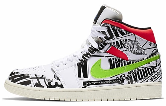 Jordan 1 Mid All Over Logos 554724-119 - фото 596209