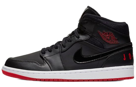 JORDAN 1 Mid Black University Red BQ6578-001 - фото 596215