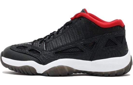 JORDAN 11 Retro Low Ie Black Varsity Red 2011 306008-001 - фото 596537
