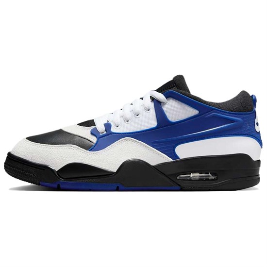 Jordan Air Jordan 4 Anti Slip Wear Resistant Low Top Vintage Basketball Shoes Men's White Blue FQ7939-140 - фото 597357