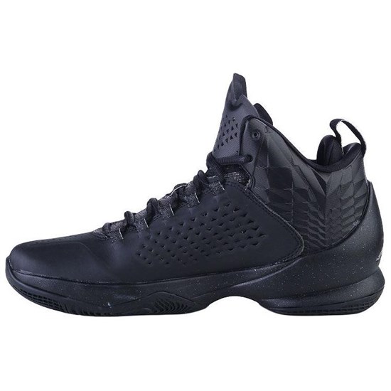 Jordan Melo M11 Anti Slip Wear Resistant Mid Top Basketball Shoes Men's Black 716227-010 - фото 598046