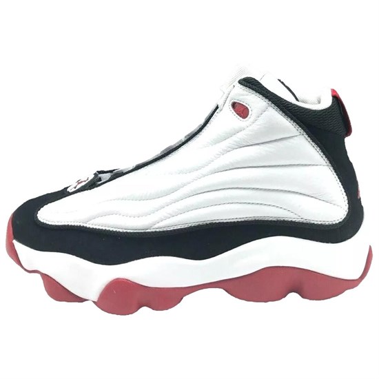 Jordan Pro Strong Anti Slip Wear Resistant High Top Basketball Shoes Men's White Red DC8418-116 - фото 598110
