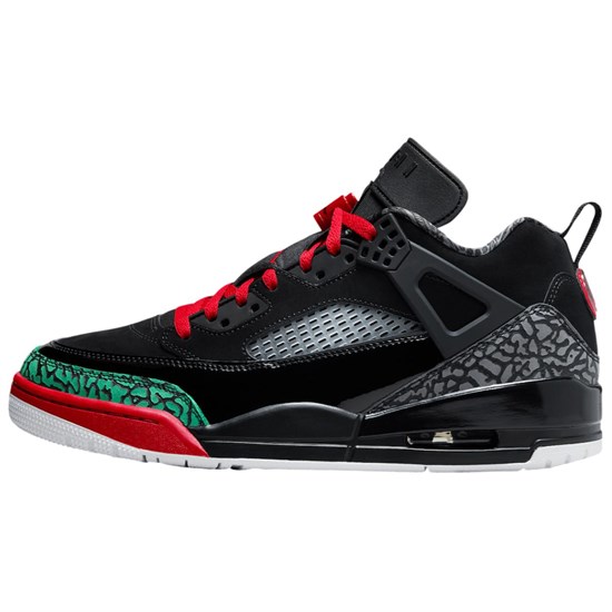 JORDAN Spizike Low Black Classic Green White Varsity Red FQ1759-060 - фото 598193