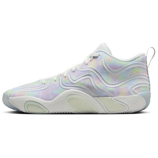 Jordan Tatum 3 Anti Slip Wear Resistant Mid Top Basketball Shoes Men's White Pink HF3087-103 - фото 598325