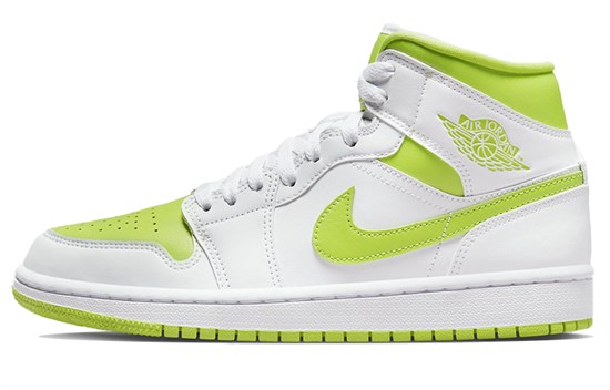 JORDAN 1 Mid White Lime Women's BQ6472-131 - фото 598973
