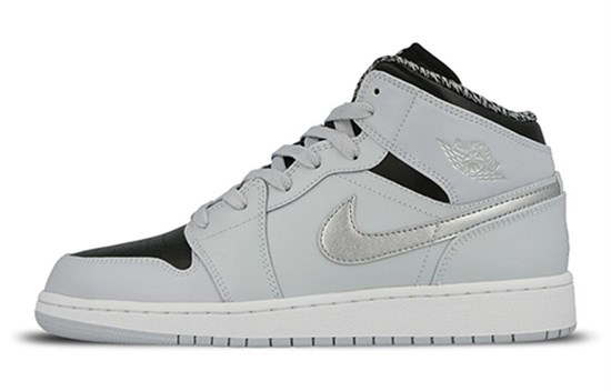 Jordan 1 Retro Mid GS Pure Platinum 554725-032 - фото 599041
