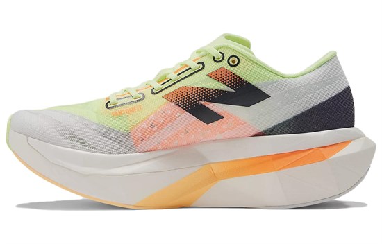 New Balance FuelCell SuperComp Elite V4 White Bleached Lime Glo Hot Mango Women's WRCELLA4 - фото 600259