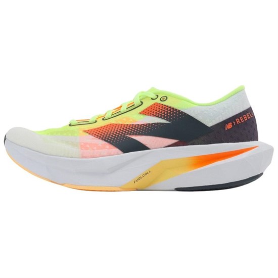 New Balance FuelCell Rebel V4 Anti Slip Wear Resistant Low Top Casual Running Shoes Men's White Green MFCXLL4D - фото 602213