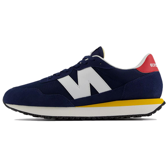 New Balance NB 237 Slip Resistant, Abrasion Resistant, Breathable Low Top Casual Running Shoes Men's Blue White MS237VI - фото 602339