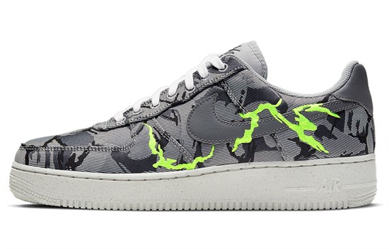 Nike Air Force 1 Low '07 Lx Light Smoke Grey Camo Embroidery CV1725-001 - фото 603201