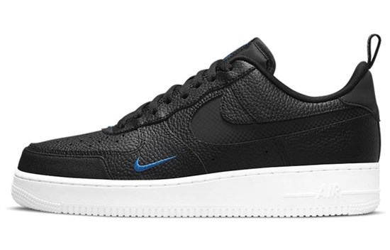 Nike Air Force 1 Low Cut Out Reflective Swoosh Black Blue DN4433-002 - фото 603350