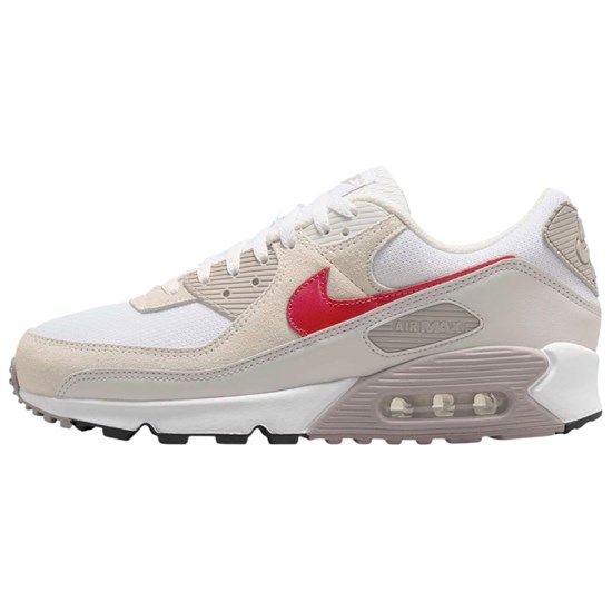 Nike Air Max 90 Anti Slip Wear Resistant Low Top Casual Running Shoes Men's Gray White Red DM0029-113 - фото 604451