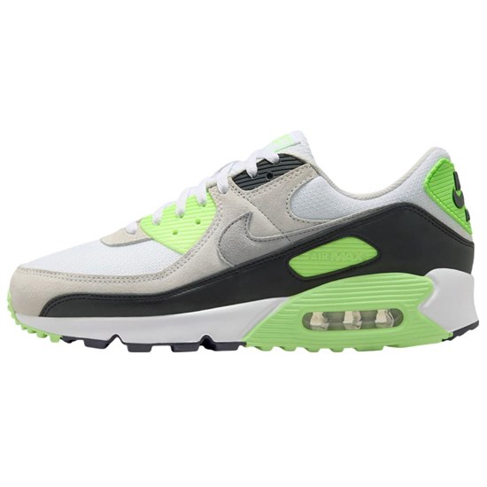 Nike Air Max 90 Anti Slip Wear Resistant Low Top Casual Running Shoes Men's White Green DM0029-115 - фото 604456