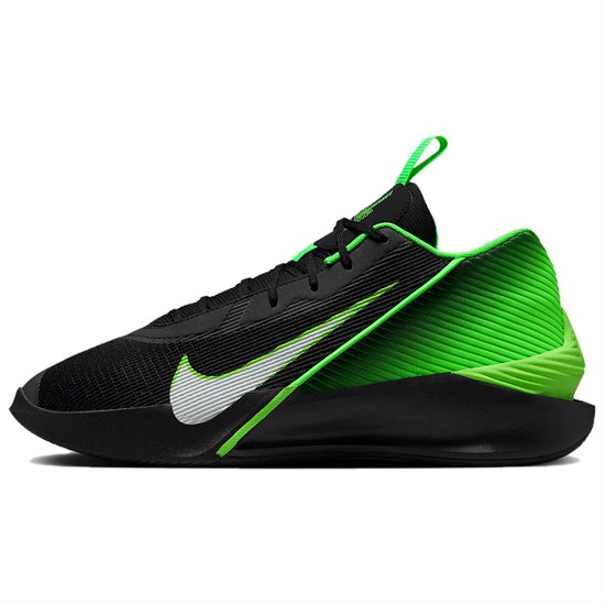 Nike Anti Slip Wear Resistant Low Top Basketball Shoes Men's Black Green HF1804-001 - фото 606908