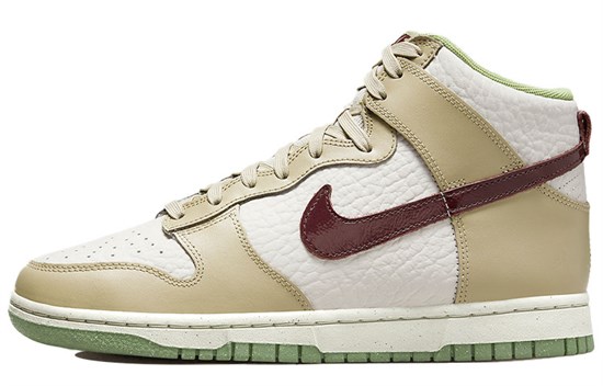 Nike Dunk High Tumbled Tan White Brown Women's DX8956-001 - фото 607701