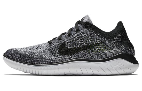 Nike Free Rn Flyknit 2018 Black White Ombre 942838-101 - фото 608148