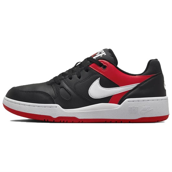 Nike Full Force Slip Resistant Cushioning Low Top Skateboard Shoes Men's Black Red FB1362-003 - фото 608199