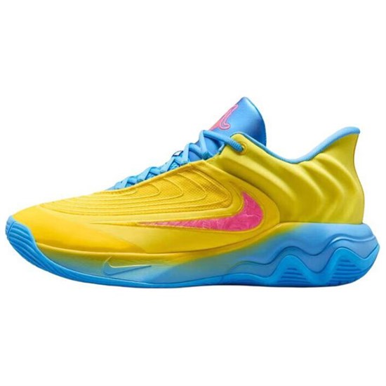 Nike Giannis Immortality 4 Anti Slip Wear Resistant Low Top Basketball Shoes Men's Yellow Blue FQ3681-700 - фото 608287