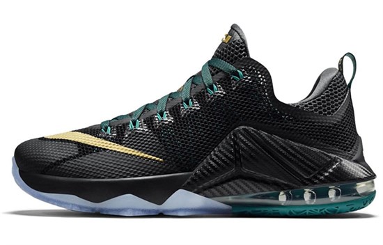 Nike Lebron 12 Cushioning Anti Slip And Wear Resistant Low Top Basketball Shoes Men's Black 724558-070 - фото 609631