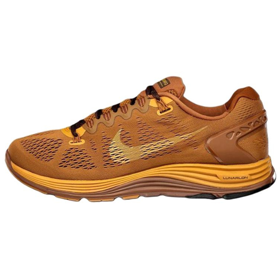 Nike Lunarglide+ 5 Anti Slip Wear Resistant Low Top Casual Shoes Men's Brown 626770-222 - фото 610341