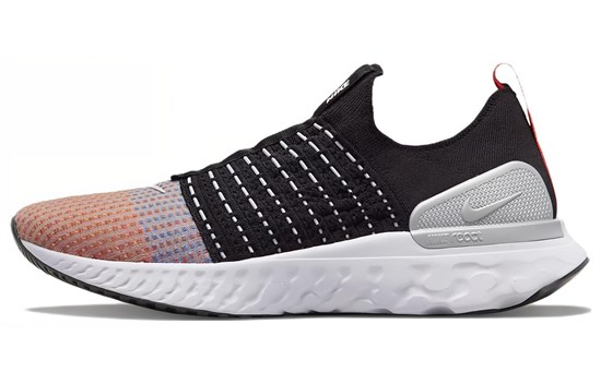 Nike React Phantom Run Flyknit 2 Black Team Orange DQ7647-001 - фото 610908