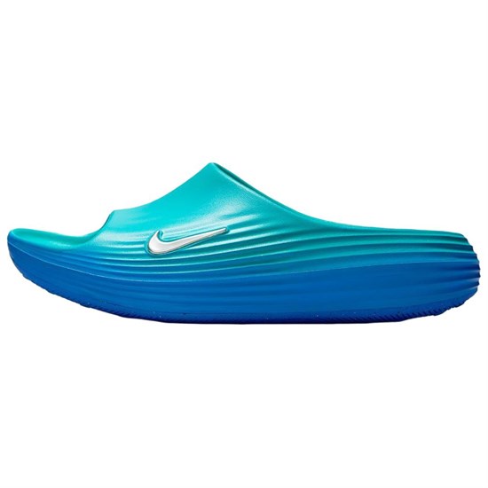 Nike ReactX Rejuven8 Slip Resistant Abrasion Resistant Slide Slippers Men's Green Blue HV4479-300 - фото 610975