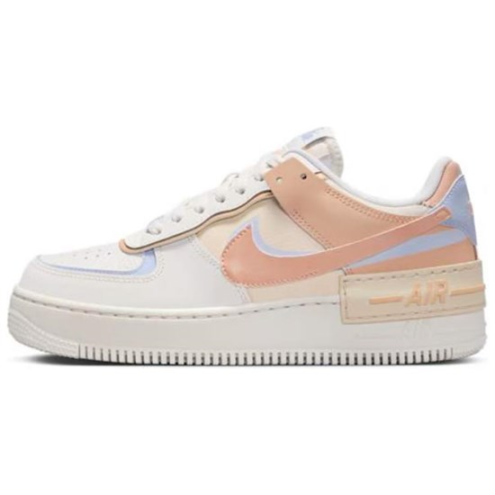 Nike AF1 Shadow Anti Slip Wear Resistant Low Top Skateboard Shoes Women's White Pink DZ1847-114 - фото 612544