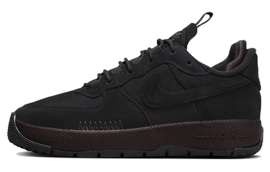 Nike Air Force 1 Wild Low Black Velvet Brown Women's FB2348-001 - фото 613281