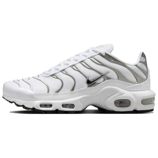 Nike Air Max Plus Anti Slip Wear Resistant Low Top Casual Running Shoes Women's White Silver HJ9743-100 - фото 614539