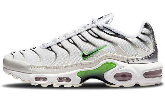 Nike Air Max Plus White Neon Metallic Silver Women's DN6997-100 - фото 614566