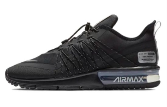 Nike Air Max Sequent Durable Breathable Low Top Running Shoes Women's Black AV5356-004 - фото 614671