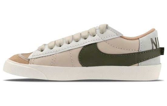 Nike Blazer Low 77 Jumbo Sanddrift Medium Olive Women's DQ1470-105 - фото 615526