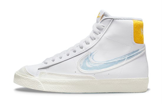 Nike Blazer Mid 77 Painted Swoosh GS DX3070-100 - фото 615647