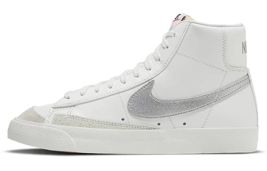 Nike Blazer Mid 77 White Silver Metallic Women's CZ1055-112 - фото 615677