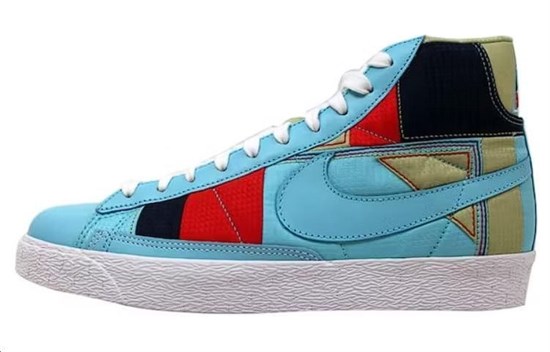 Nike Blazer Mid Premium Powder Blue/Powder Blue White Red Women's 316959-441 - фото 615703