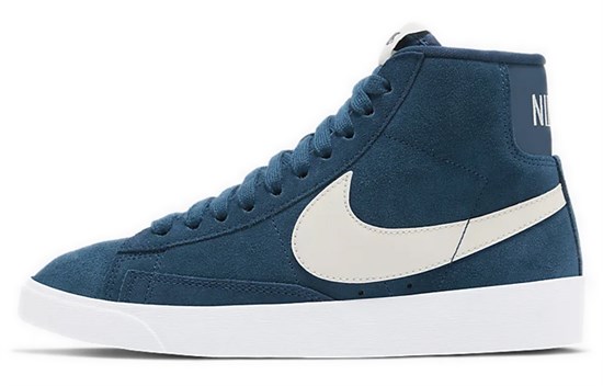 Nike Blazer Mid Vintage Suede Blue White Women's AV9376-403 - фото 615722