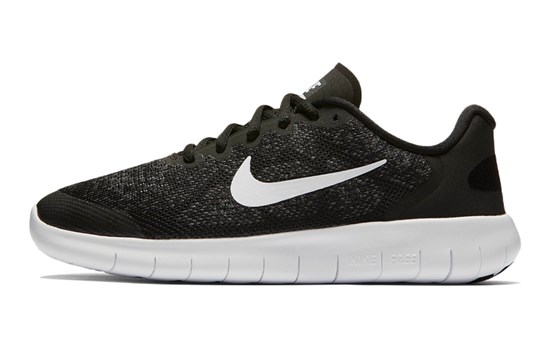 Nike Free Rn 2017 Black White Dark Grey GS 904255-002 - фото 617009