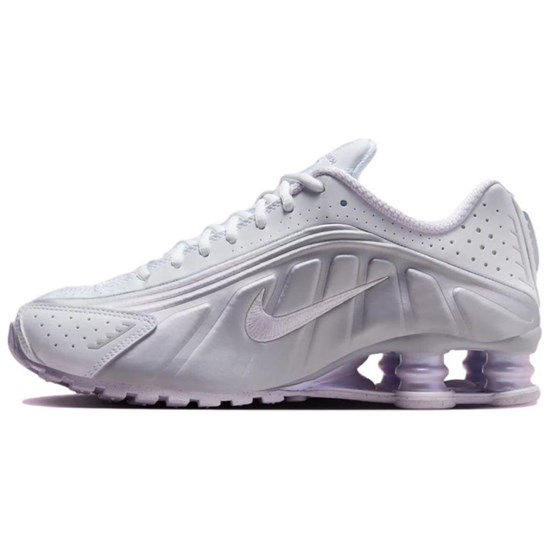 Nike Shox R4 White Metallic Platinum Barely Grape Women's HF5076-100 - фото 618455