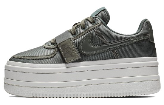 Nike Vandal 2K Anti Slip And Wear Resistant Height Increasing Low Top Skateboard Shoes Women's Silver Green AO2868-300 - фото 618669