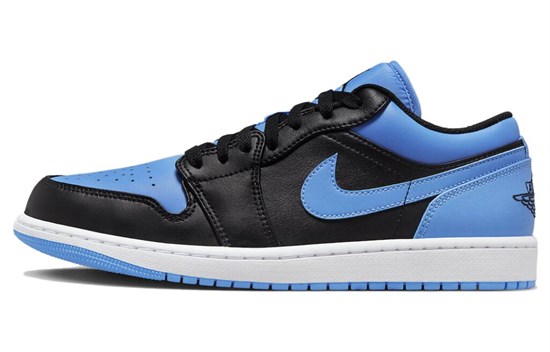 Jordan 1 Low Black University Blue 553558-041 - фото 619229