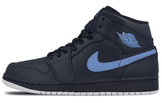 Jordan 1 Retro Mid Obsidian University Blue 554724-405 - фото 619585